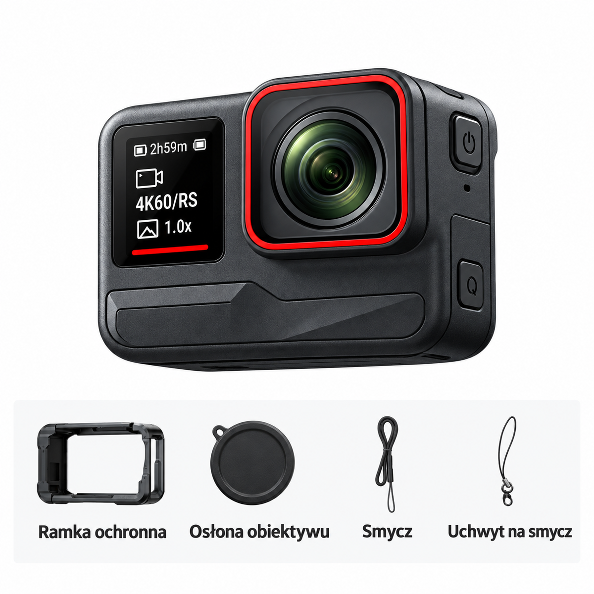 Kamera sportowa 4K 60FPS z zaawansowaną stabilizacją obrazu, WiFi, szerokokątnym obiektywem, wodoodporna Action Cam do sportu, podróży i VLOG