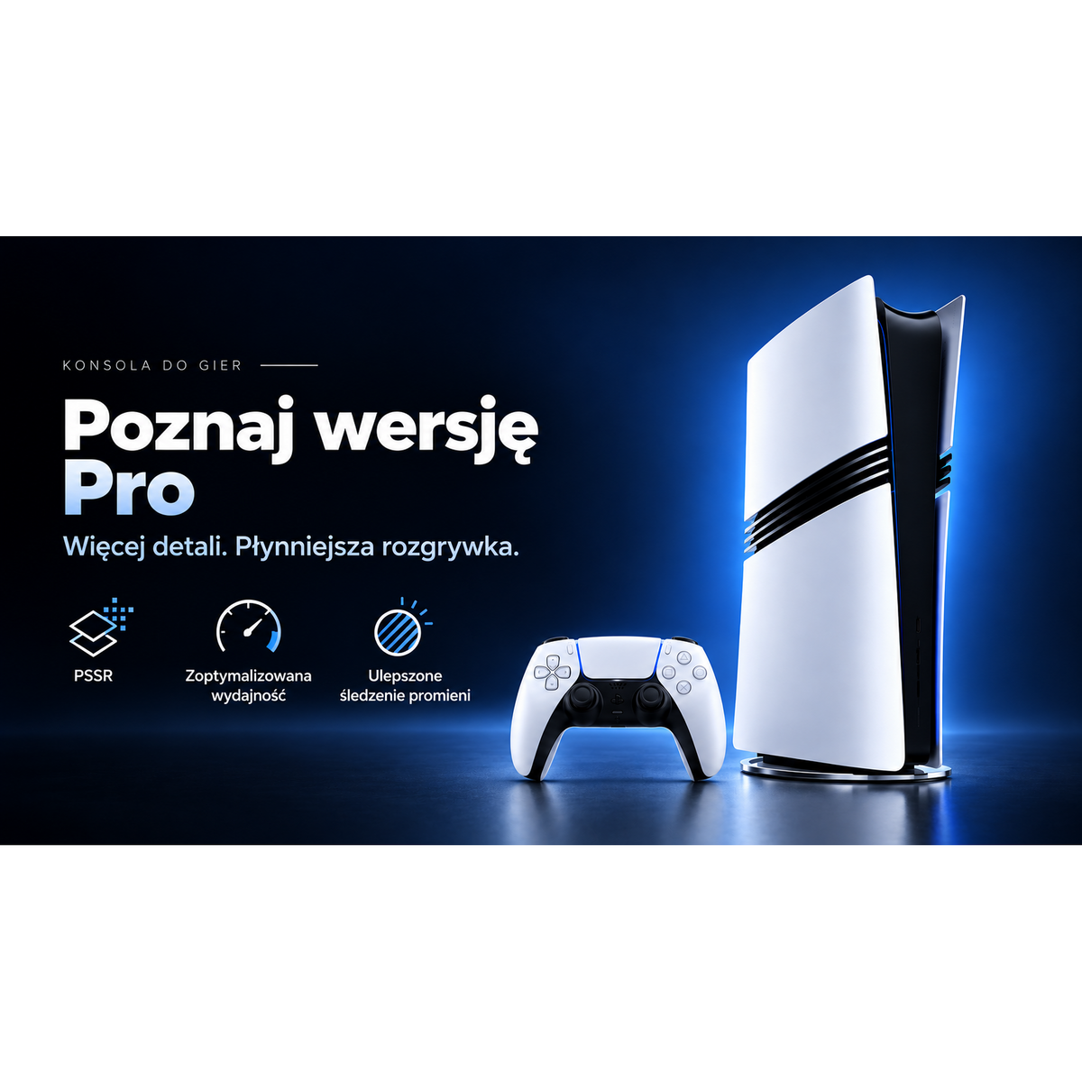 Nowoczesna konsola do gier z bezprzewodowym kontrolerem